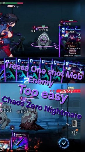 Tressa One shot combo : Chaos Zero Nightmare