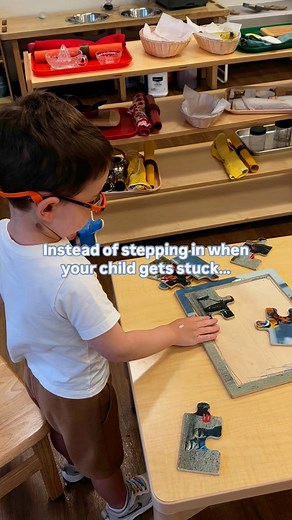 Official Guidepost Montessori | When your child gets stuck, it can be tempting to step in and rescue them. But that’s not how kids build self-esteem. For example: Your... | Instagram