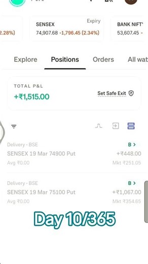 Day 10/365 Trading challenge.