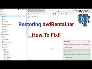How To Fix Restore Error In Pgadmin 4 || dvdrental.tar || Postgresql