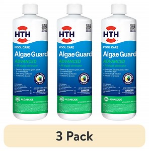 (3 pack) HTH Pool Care Algae Guard Advanced for Swimming Pools, Liquid Algaecide, Compatible with all pool types, 28oz