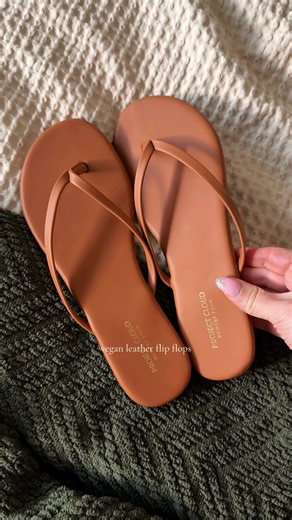 Cognac Vegan Leather Flip Flops for Every Occasion