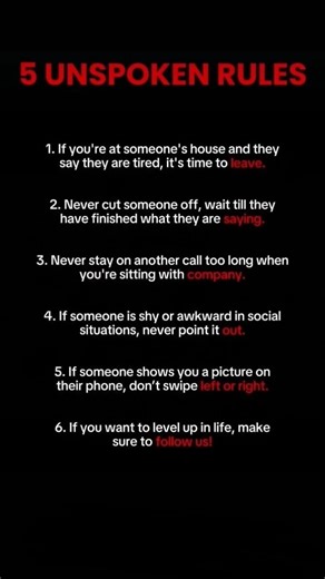 5 Unspoken Rules Everyone Should Follow (But No One Talks About) 🤫