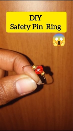 🧷=💍😱 DIY Homemade Ring | how to make ring at home | homemade cute ring #diyrings #diyjewelry #shorts