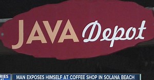 Man exposes himself at coffee shop