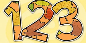 Autumn-Themed Display Numbers