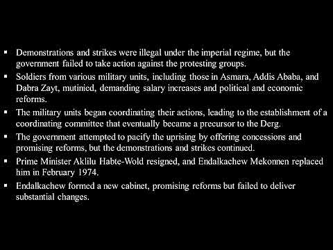 GRADE 12 HISTORY Chapter 6 Part 5 THE FEBRUARY 1974 REVOLUTION AND SOCIO ECONOMIC CONDITIONS OF DERG