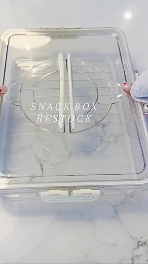 ASMR Snack Box Restock 🍫✈️🍪 #snackhacks #candy #snacks #candybox #organization #snacklebox #snackideas #snackbox | Rose - Restock