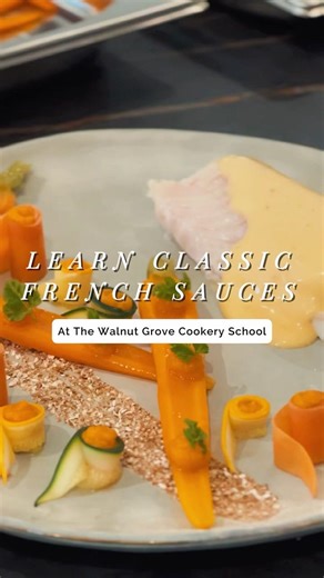Learning Classic French Sauces at The Walnut Grove Cookery School #cookingschool #frenchcooking