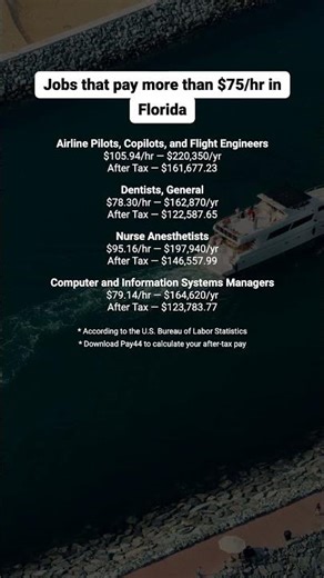Jobs paying $75/hr+ in Florida