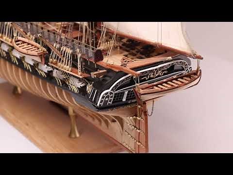USS Constitution wooden model kit - Preview video