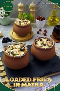 28K views · 448 reactions | Loaded Fries: Make these sensational Loaded Matka Fries and fill your taste buds with utter delight. The cheesy bite of these fries with chicken chunks will make you crave more. Try out these Loaded Matka Fries and share your feedback with us. #loadedfries #fries #superchef | SuperChef | Facebook