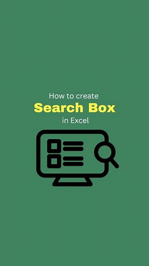 Excel Encyclopedia | Excel coach on Instagram: "How to Create Search Box in Excel✨☀️ See further description down =AND(ISNUMBER(SEARCH($B$4,B6)),$B$4<>"") #excel #exceltips #corporate #accounting #spreadsheets #finance"