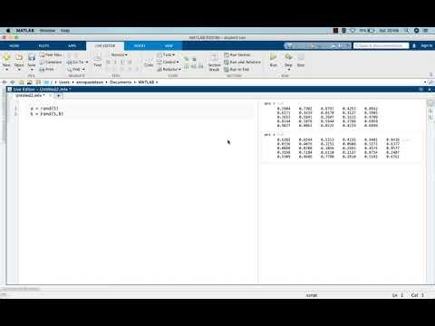 Matriz de números aleatorios en MATLAB