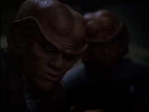 Quark tells his nephew something about humans