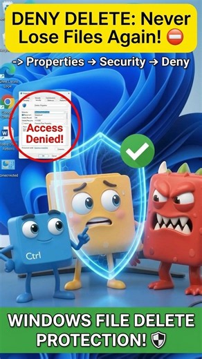 Stop Accidental File Deletion INSTANTLY! 🛑 Undeletable Files #makeeasy #shorts
