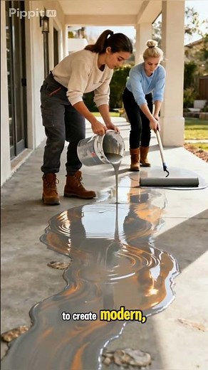 “MIRA ESTE CAMBIO 😳 | Patio Moderno con Piso Epoxy y Plantas Exóticas”