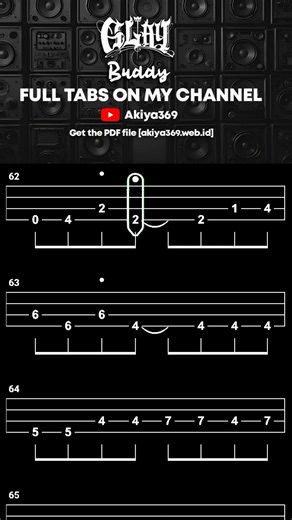 【TAB譜付ベース】BUDDY / GLAY | WITH PDF FILE【BASS TAB】 #shorts #basstabs #glay