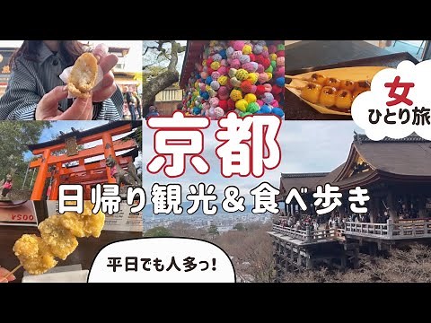 【京都女一人旅】王道ルートで観光⛩️グルメ🍡清水寺、錦市場、伏見稲荷、八坂神社