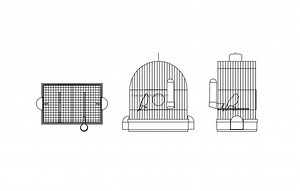 Bird Cage - Free CAD Drawings