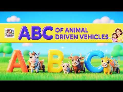 🐶 Animal Driven Vehicles ABC! 🚜 Learn A–Z Vehicles with Animals | Fun Educational Video for Kids