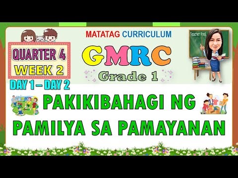 GMRC 1 QUARTER 4 WEEK 2 DAY 1-2 | PAKIKIBAHAGI NG PAMILYA SA PAMAYANAN | MATATAG CURRICULUM