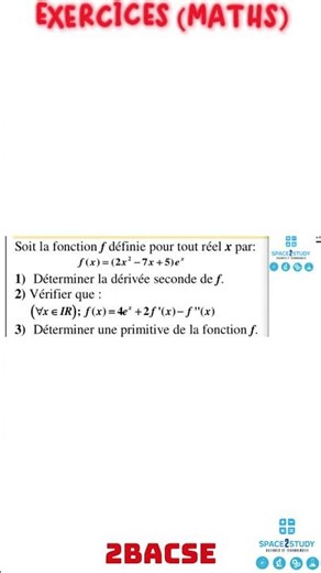 2BACSE PC SVT MATHS EXERCICES M87809925