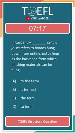 TOEFL Grammar Practice #507 | Structure Questions (Subject)