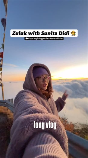 Discover Zuluk on Instagram: "Zuluk with Sunita Didi — moments filled with warmth, stories, and those endless mountain smiles. Being here feels like stepping into a dream, especially when the valley gets covered with the magical ocean of clouds. This natural wonder usually appears from the third week of November to the second week of January, when the chill in the air meets the rising mist from the valleys. Watching these clouds move like slow waves beneath your feet is a feeling beyond words — 