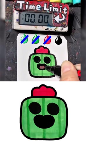 Drawing Spike(BrawlStars) in 30Sec (Remake by 김겹살 Winnie)
