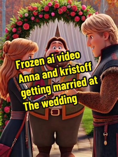 #Grok #frozen #aivideo #dieney #annaandkristoff Anna and kristoff getting married ai video @Disney @Walt Disney Animation Studios