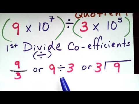 Part 20 "Scientific Notation Find the QUOTIENT example #1" G.E.D. & HiSET Math EXAM Preparation
