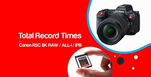 What’s the Canon R5 C Total Record Time for 8K on a 512GB Card | 4K Shooters