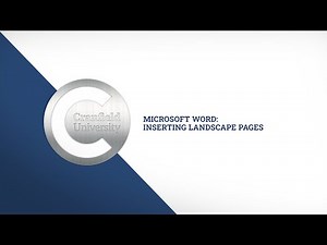 Word: Inserting landscape pages