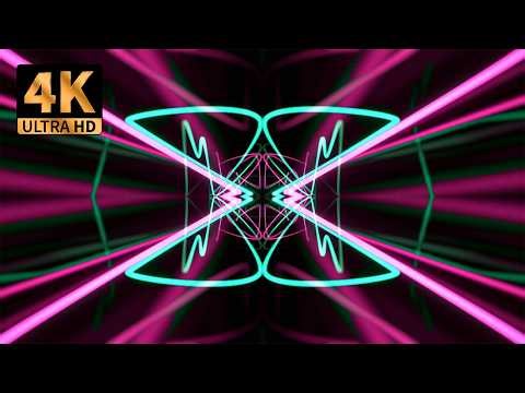 🌟 4K VJ Loop 🌟 Vibrant Neon Glow 🌟 Pink and Teal Laser Light Show 🌟 No Copyright 🌟 Free VFX LED