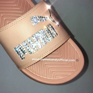 ✨🌸SNEAK PEAK OF OUR GORG SUMMER SPARKLING PUMA SLIDES💦🧜🏼‍♀️ www.crystalcandyofficial.com | Crystal Candy