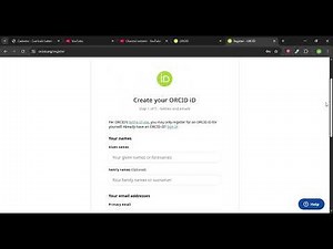 How To Create an ORCID ID