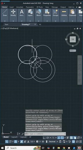 AutoCAD 2D Fan Blade Drafting | Quick Shorts Tutorial #autocad #shorts