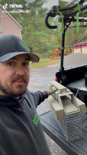 Trying our third style trap for the #muskrats in this pond. (Muskrats I have yet to see even) #nuisancewildlife #protectcincy #wildlifecontrol #animal