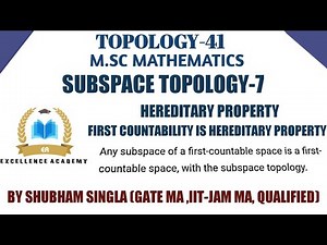 Proof that first countability is hereditary property| first countable space |subspace topology |-41