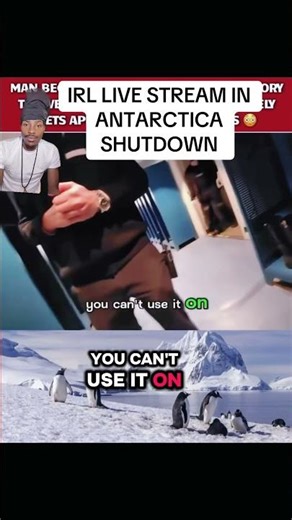 IRL streamer forced to shut down in Antarctica #shorts