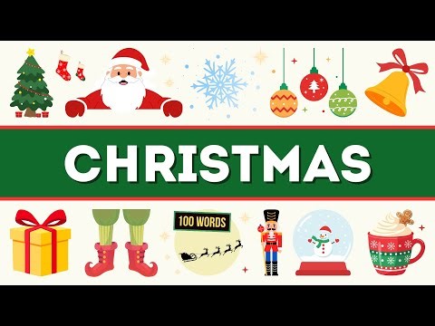 100 Christmas Words in English | Learn Christmas Vocabulary in English 🎄