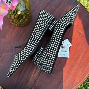 NWT Authentic Zara Crystal Ballet Flats w/Pointed Toe