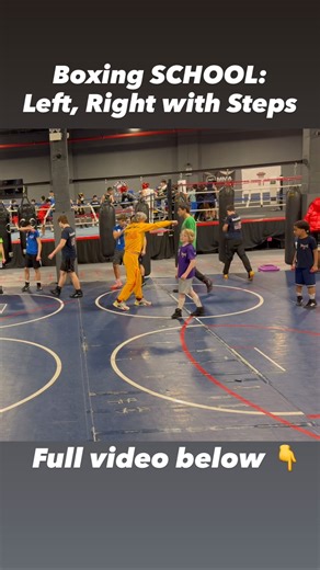 Boxing School with Coach Mike: Straight Left, Right with Steps!!! #shorts