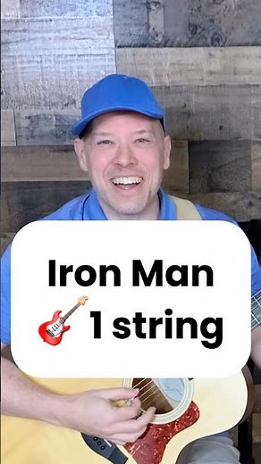 How do you play Iron Man on 1 string of the guitar?