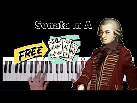 EASY mozart Sonata in A FREE sheet music