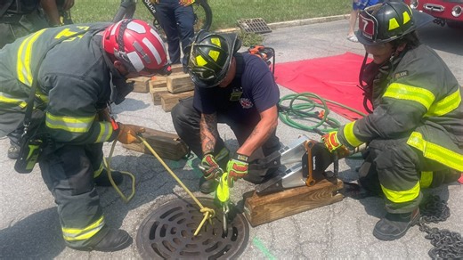 Indianapolis firefighters rescue woman from sewer