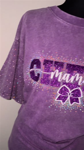Cheer mama bow shirt 💜 Get yours from the link in bio #cheerblingandthings #allstarcheercoach #allstarcheermom #cheermomsoftiktok #cheermom