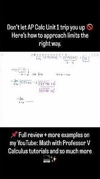Don’t Let AP Calc Unit 1 Trip You Up | Limits & Continuity Explained