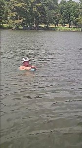 I found a way to stay cool while fishing on the lake. Fish IN the lake.